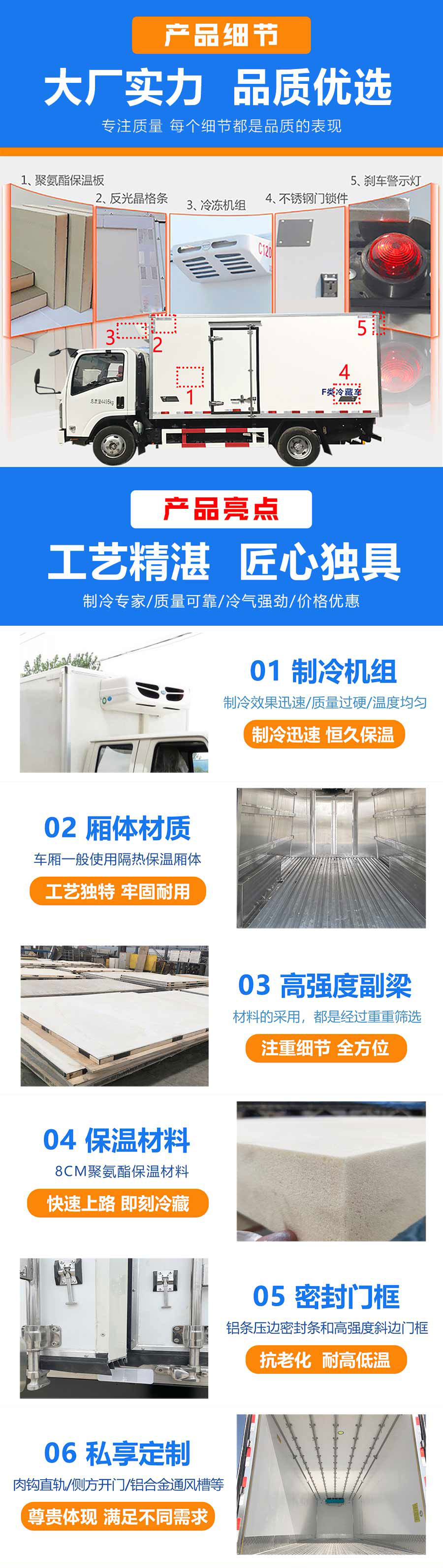 国六 江铃凯运4.2米蓝牌冷藏车